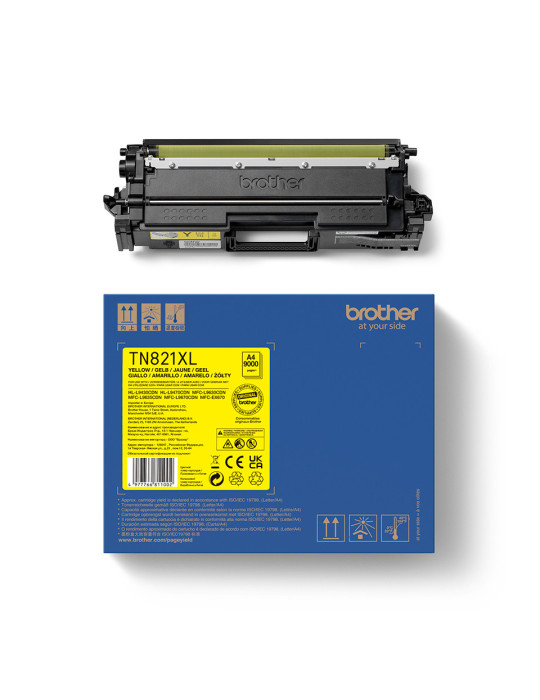 Brother TN-821XLY Tonerkassett 1 styck Original Gul