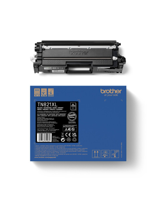 Brother TN-821XLBK Tonerkassett 1 styck Original Svart