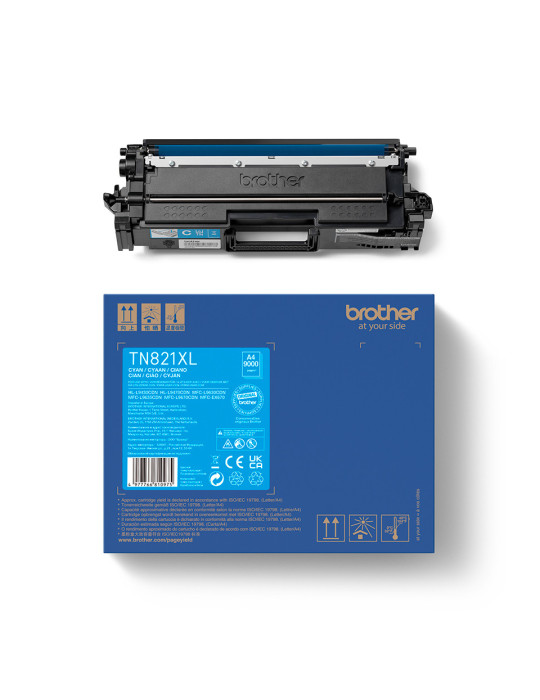 Brother TN-821XLC Tonerkassett 1 styck Original Cyan