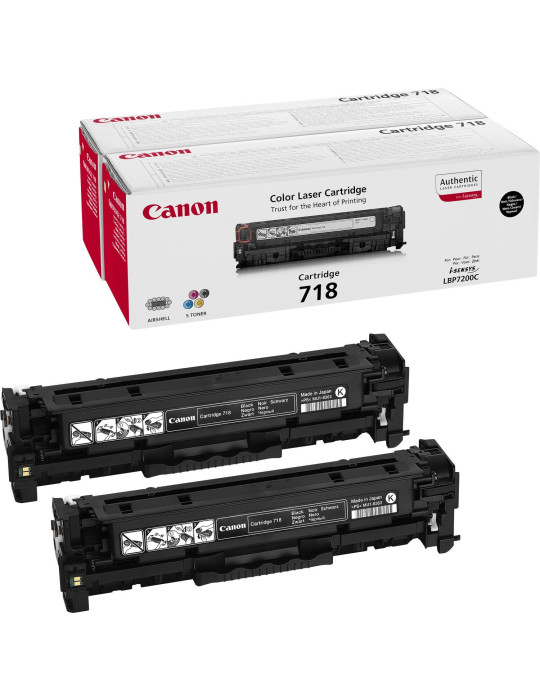 Canon CRG-718 Bk VP Tonerkassett 2 styck Original Svart