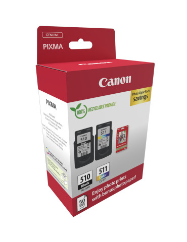 Canon 2970B017 mustekasetti 2 kpl Alkuperäinen musta, Syaani, Magenta, Keltainen