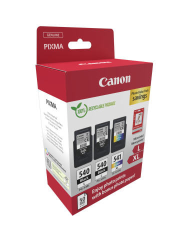 Canon 5224B015 mustekasetti 3 kpl Alkuperäinen musta, Syaani, Magenta, Keltainen