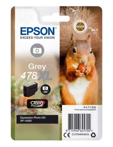 Epson Squirrel 478XL ink cartridge 1 pc(s) Original High (XL) Yield Gray