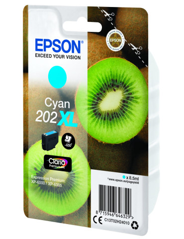 Epson Kiwi 202XL ink cartridge 1 pc(s) Original High (XL) Yield Cyan