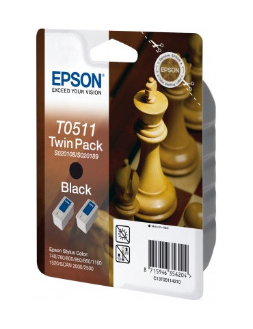 Epson Chess kaksoispakkaus Black T0511