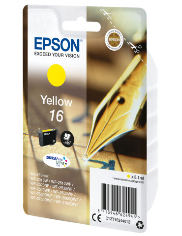 Epson Pen and crossword Yksittäispakkaus, keltainen 16 DURABrite Ultra -muste