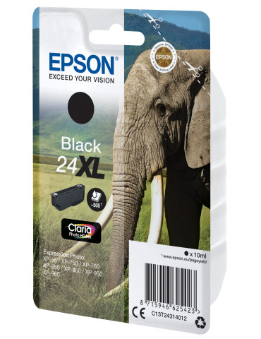 Epson Elephant Enpack svart 24XL Claria Photo HD-bläck