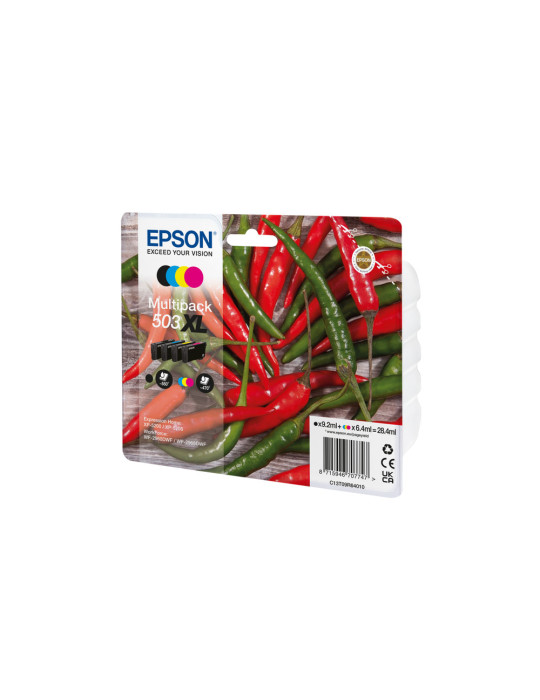 Epson 503XL mustekasetti 4 kpl Alkuperäinen Korkea (XL) värintuotto musta, Syaani, Magenta, Keltainen