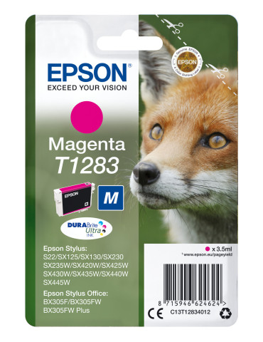 Epson Fox Yksittäispakkaus, magenta T1283 DURABrite Ultra -muste