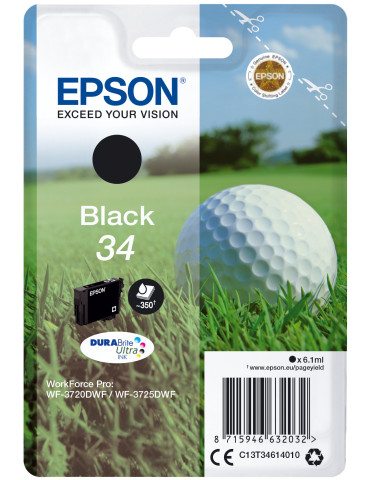 Epson Golf ball C13T34614010 ink cartridge 1 pc(s) Original Standard Yield Black