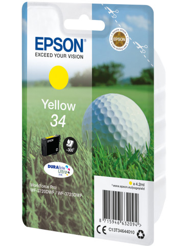 Epson Golf ball C13T34644010 ink cartridge 1 pc(s) Original Standard Yield Yellow