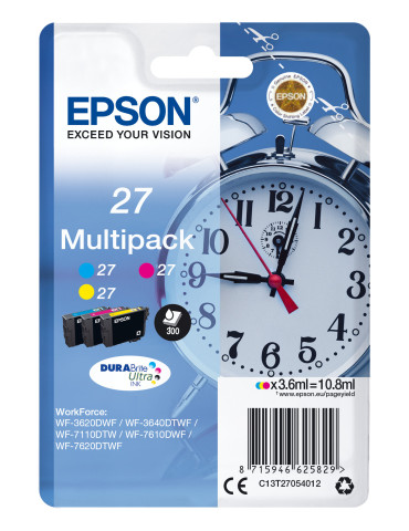 Epson Alarm clock C13T27054012 ink cartridge 1 pc(s) Original Standard Yield Cyan, Magenta, Yellow