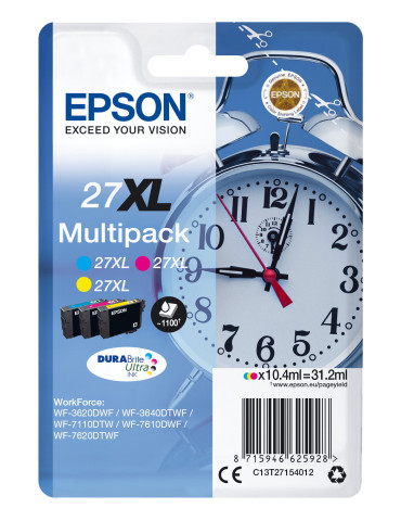 Epson Alarm clock C13T27154012 ink cartridge 1 pc(s) Original High (XL) Yield Cyan, Magenta, Yellow