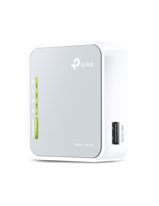 TP-Link TL-MR3020 langaton reititin Nopea Ethernet Yksi kaista (2,4 GHz) Harmaa, Valkoinen