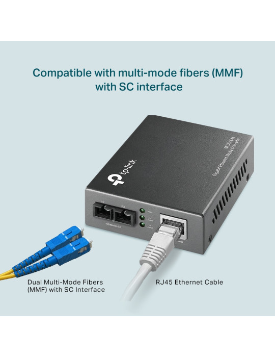 TP-Link MC200CM V3 network media converter Internal 1000 Mbit s 850 nm Multi-mode Black