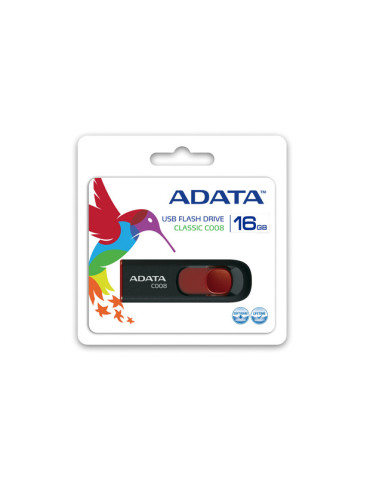 ADATA C008 USB flash drive 16 GB USB Type-A 2.0 Black, Red ADATA C008 USB flash drive 16 GB USB Type-A 2.0 Black, Red