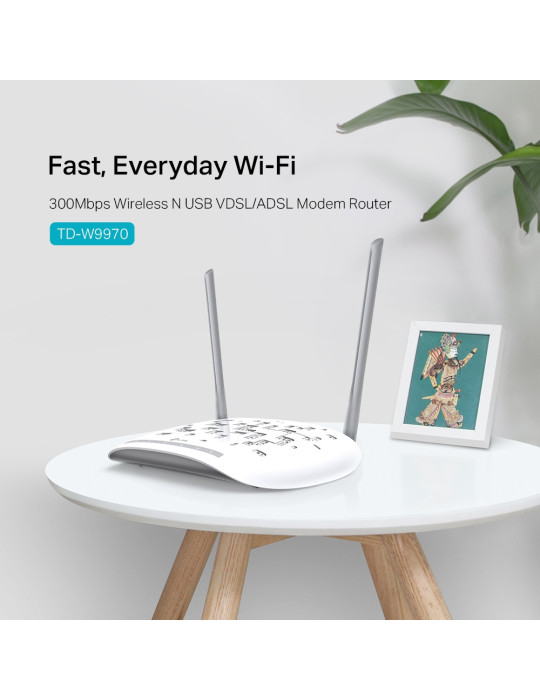 TP-Link TD-W9970 langaton reititin Nopea Ethernet Yksi kaista (2,4 GHz) Valkoinen