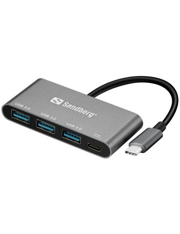 Sandberg USB-C to 3xUSB 3.0 Hub + PD