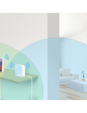 TP-Link TL-WR802N wireless router Fast Ethernet Single-band (2.4 GHz) Blue, White