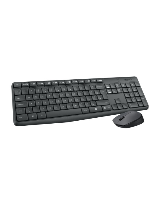 Logitech 920-007921 keyboard Mouse included Universal USB QWERTY Nordic Gray