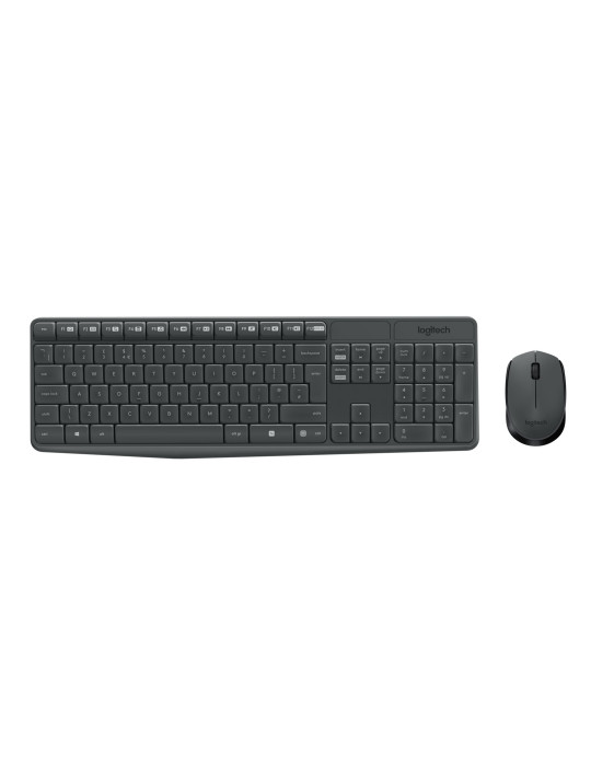 Logitech 920-007921 keyboard Mouse included Universal USB QWERTY Nordic Gray