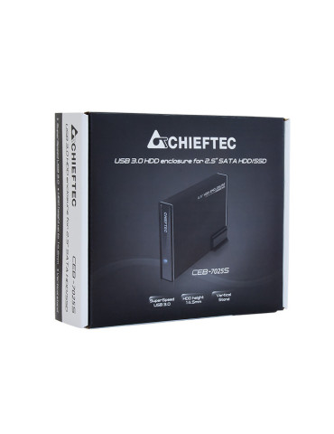 Chieftec CEB-7025S tallennusaseman kotelo HDD- SSD-kotelo 2.5"