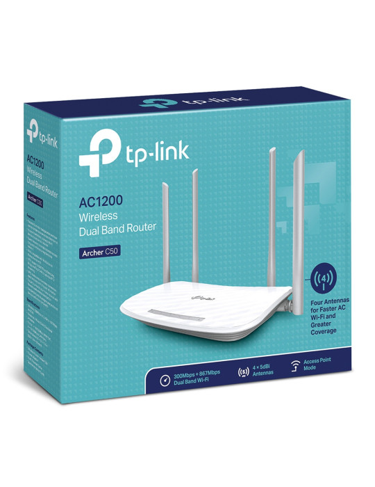 TP-Link Archer C50 wireless router Fast Ethernet Dual-band (2.4 GHz   5 GHz) Black