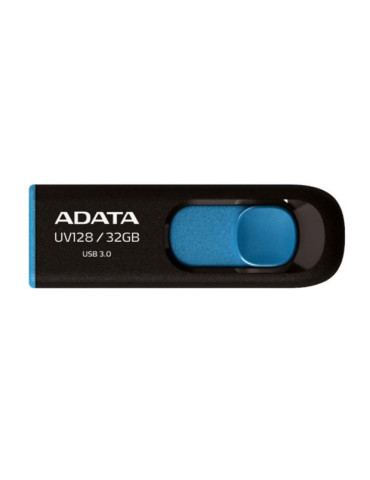 ADATA DashDrive UV128 128GB USB-muisti USB A-tyyppi 3.2 Gen 1 (3.1 Gen 1) musta, Sininen ADATA DashDrive UV128 128GB USB-muisti USB A-tyyppi 3.2 Gen 1 (3.1 Gen 1) musta, Sininen