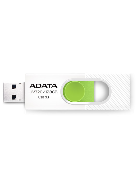 ADATA UV320 USB-muisti 128 GB USB A-tyyppi 3.2 Gen 1 (3.1 Gen 1) Vihreä, Valkoinen