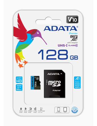 ADATA Premier 128 GB MicroSDXC UHS-I Klass 10 ADATA Premier 128 GB MicroSDXC UHS-I Klass 10