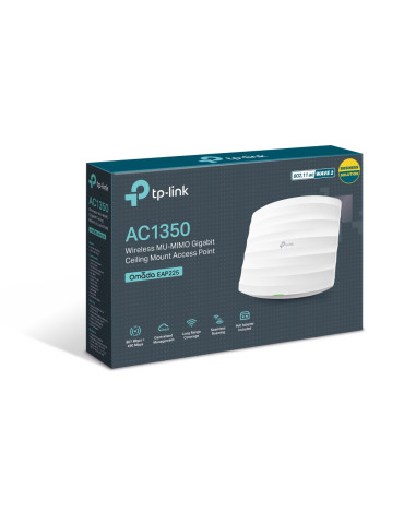 TP-Link Omada EAP225 WLAN-tukiasema 1350 Mbit s Valkoinen Power over Ethernet -tuki