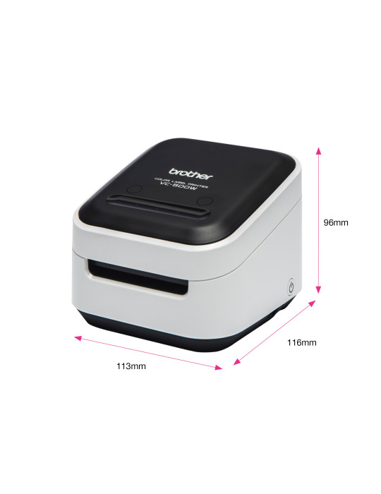 Brother VC-500W etikettitulostin ZINK (Zero-Ink) Väri 313 x 313 DPI 8 mm s CZ Wi-Fi