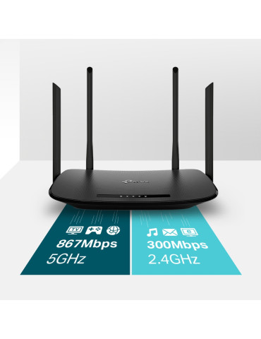TP-Link Archer VR300 langaton reititin Nopea Ethernet Kaksitaajuus (2,4 GHz 5 GHz) musta