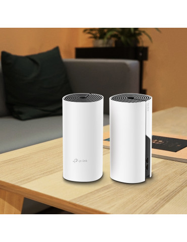 TP-Link Deco M4(2-pack) Kaksitaajuus (2,4 GHz 5 GHz) Wi-Fi 5 (802.11ac) Valkoinen Sisäinen