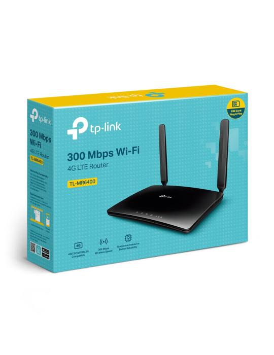 TP-Link TL-MR6400 wireless router Fast Ethernet Single-band (2.4 GHz) 4G Black