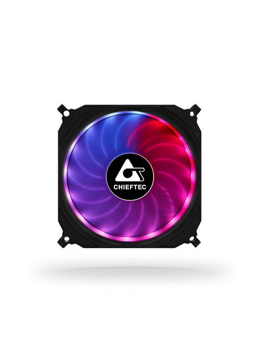 Chieftec CF-1225RGB computer cooling system Computer case Fan 4.72" (12 cm) Black