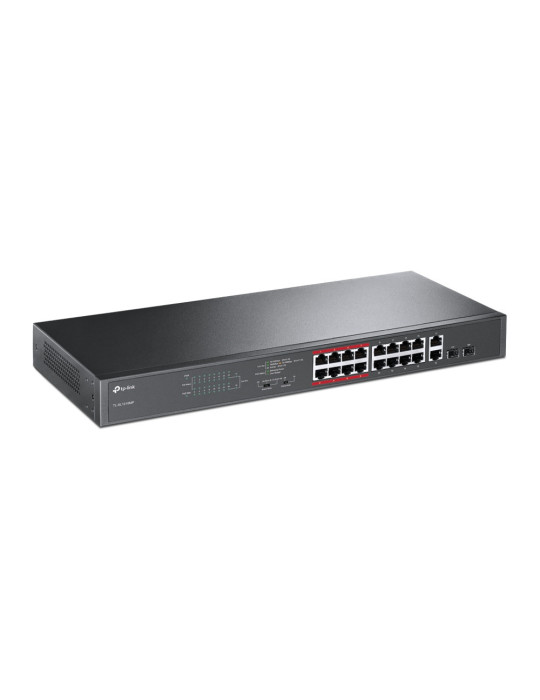 TP-Link TL-SL1218MP Unmanaged Gigabit Ethernet (10 100 1000) Power over Ethernet (PoE) 1U Black