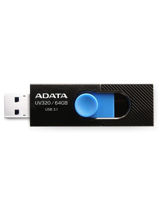 ADATA UV320 USB-muisti 64 GB USB A-tyyppi 3.2 Gen 1 (3.1 Gen 1) musta, Sininen