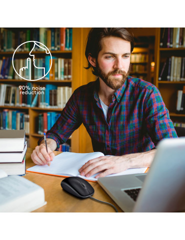 Logitech B110 Silent mouse Office Ambidextrous USB Type-A Optical 1000 DPI