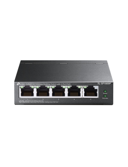 TP-Link TL-SF1005P Unmanaged Fast Ethernet (10 100) Power over Ethernet (PoE) Black