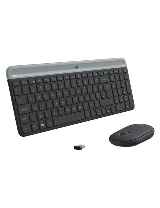 Logitech 920-009200 keyboard Mouse included Universal RF Wireless QWERTY Nordic Graphite
