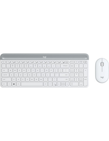 Logitech 920-009201 keyboard Mouse included Universal RF Wireless QWERTY Nordic White