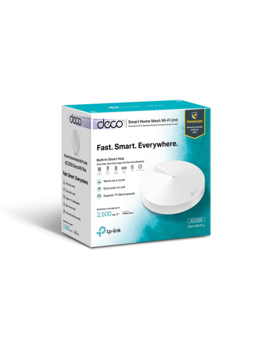 TP-Link Deco M9 Plus Tri-band (2.4 GHz   5 GHz   5 GHz) Wi-Fi 5 (802.11ac) White 2 Internal