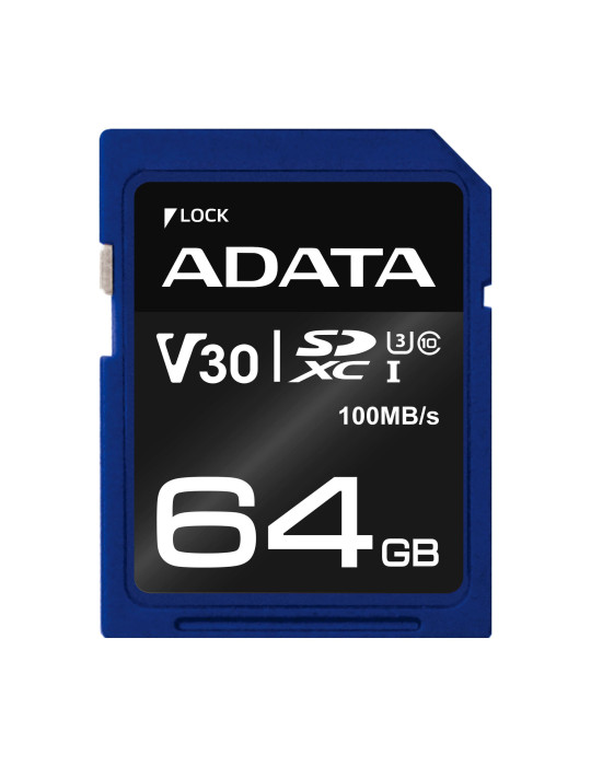 ADATA ASDX64GUI3V30S-R muistikortti 64 GB SDXC UHS-I Luokka 10