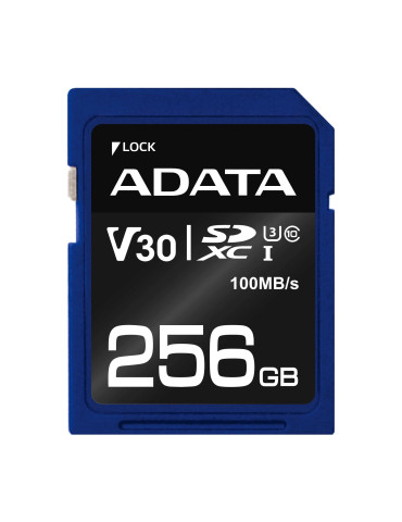 ADATA ASDX256GUI3V30S-R flashminne 256 GB SDXC UHS-I Klass 10 ADATA ASDX256GUI3V30S-R flashminne 256 GB SDXC UHS-I Klass 10