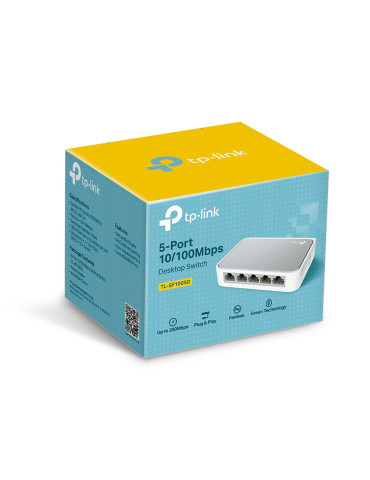 TP-Link TL-SF1005D Hallittu Fast Ethernet (10 100) Valkoinen
