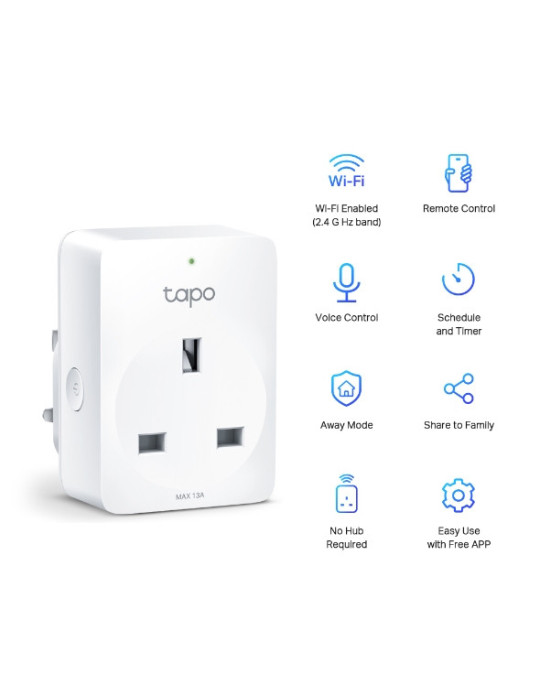 TP-Link Tapo P100 smart plug 2300 W White