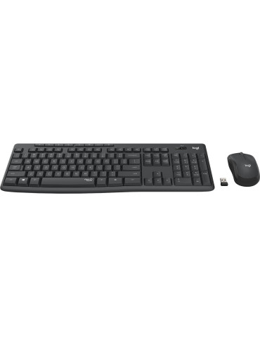Logitech 920-009810 keyboard Mouse included Office RF Wireless QWERTY Nordic Graphite