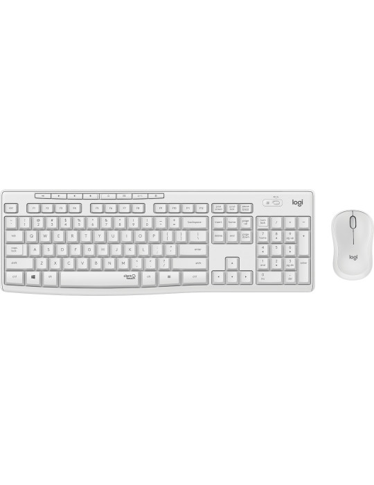 Logitech 920-009830 keyboard Mouse included Office RF Wireless QWERTY Nordic White
