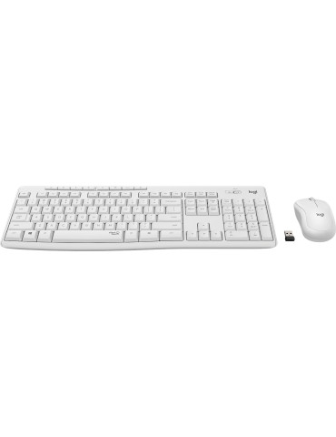Logitech 920-009830 keyboard Mouse included Office RF Wireless QWERTY Nordic White